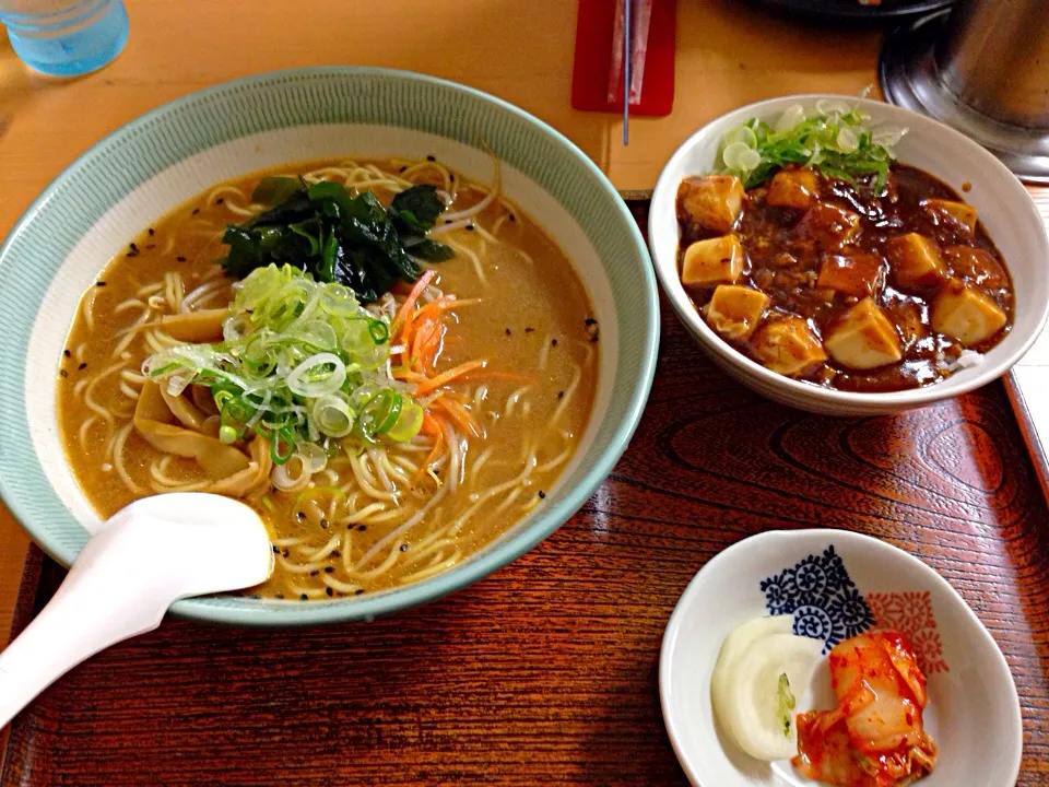 味噌ラーメン＆麻婆飯ー❗️(*^^*)|きのすけ〜さん