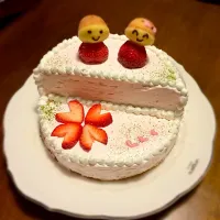 Snapdishの料理写真:ひな壇ケーキ|tamuさん