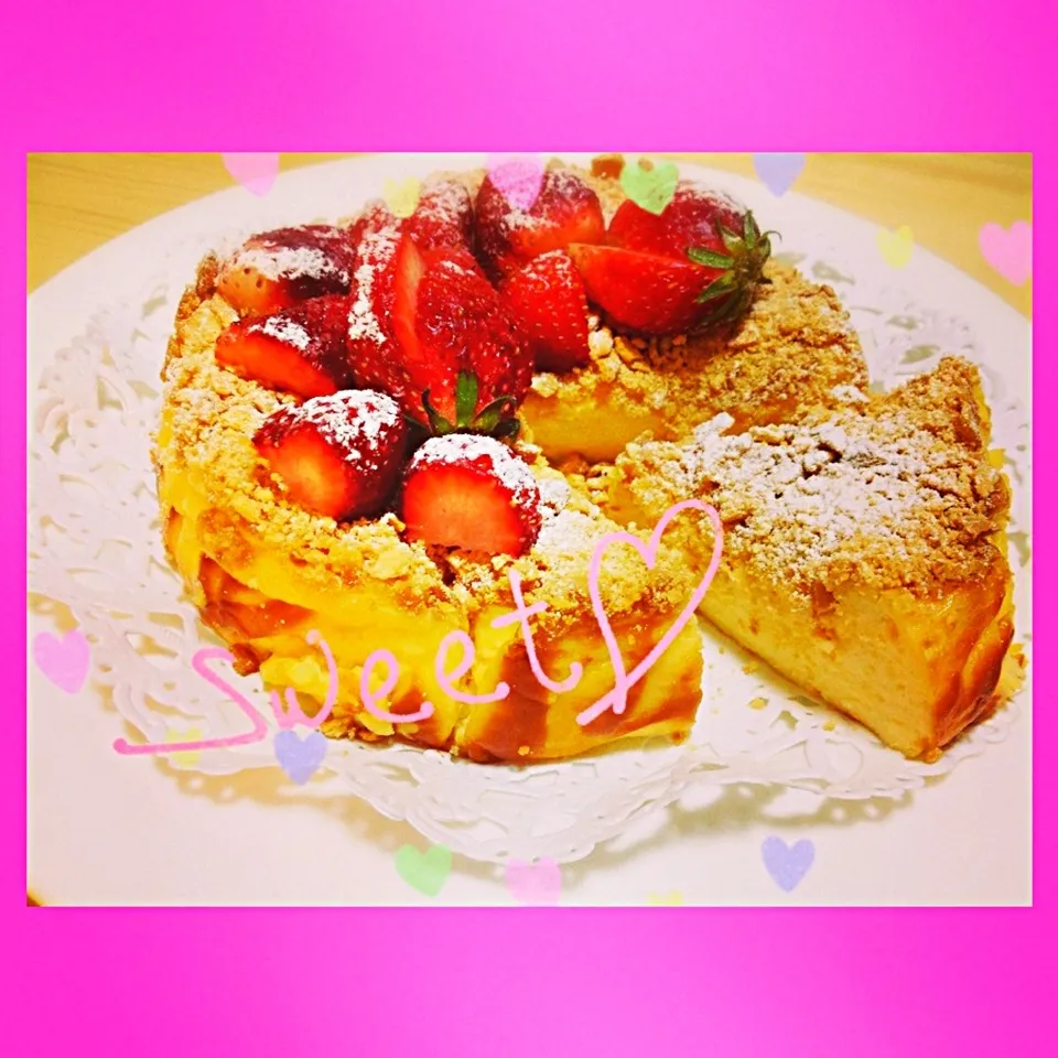 ひかりママさんのホワイトチョコ入り♪チーズケーキ♡|💗Marico💗さん