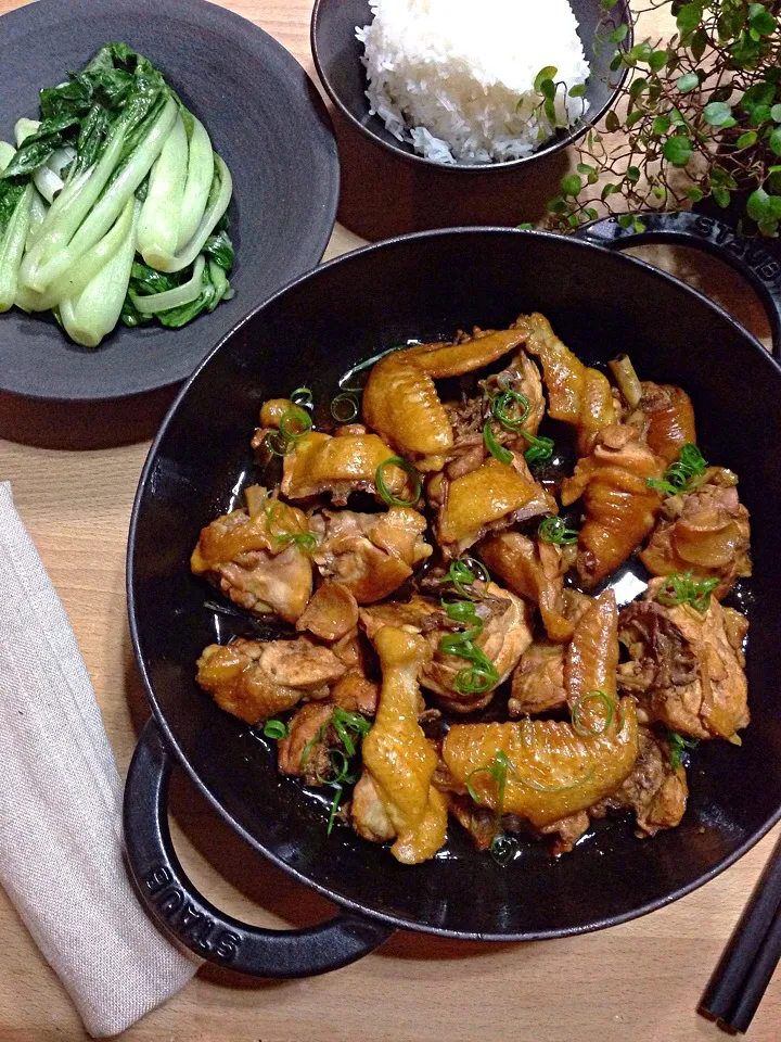 Snapdishの料理写真:Chicken with ginger,scallion and caramel sauce|rick chanさん