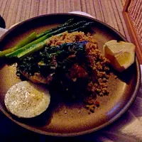 Mackerel, couscous, poached egg & asparagus|joanne weaverさん