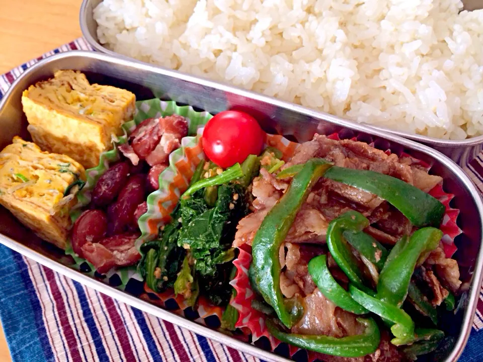 豚肉ピーマン炒め弁当|しーさん