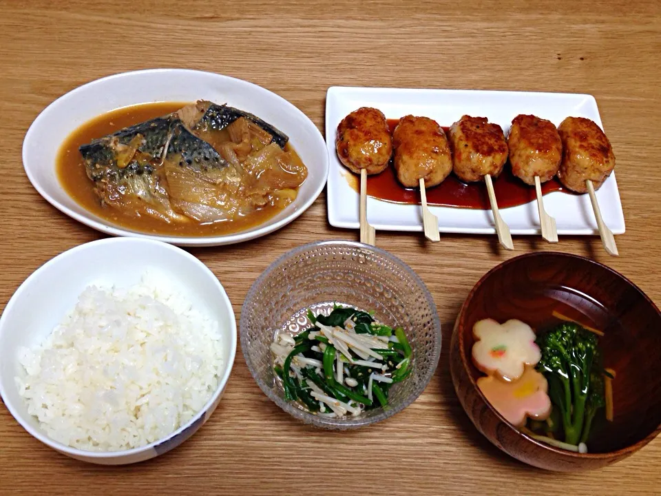 つくね、サバ味噌定食|ゆみこさん