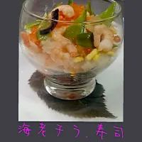 Snapdishの料理写真:海老チラ. 寿司|N.toyookaさん