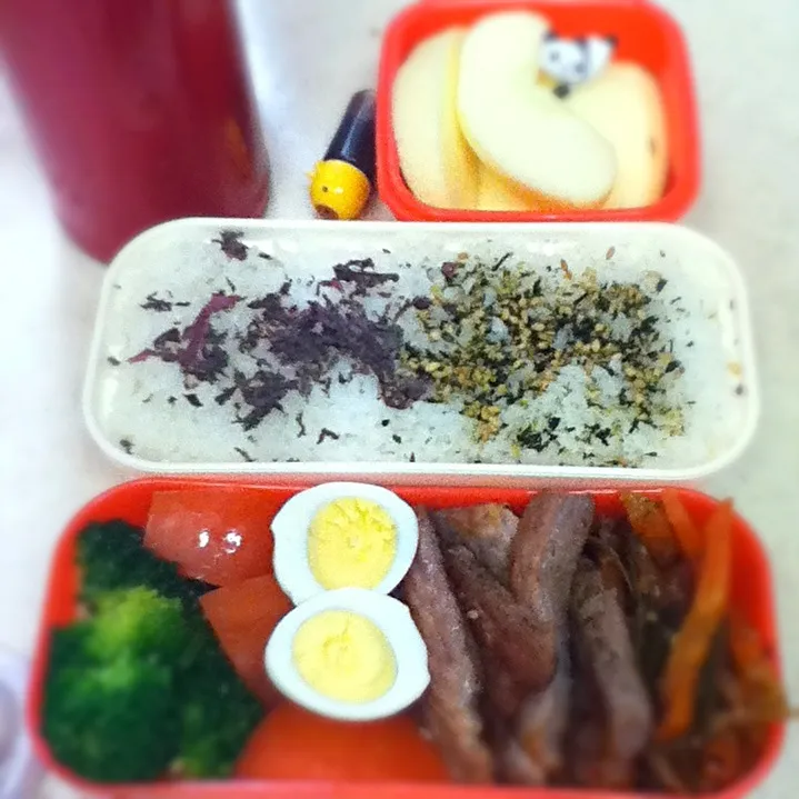 Today's JK lunch box.塩豚〜🐽|hoppycowさん