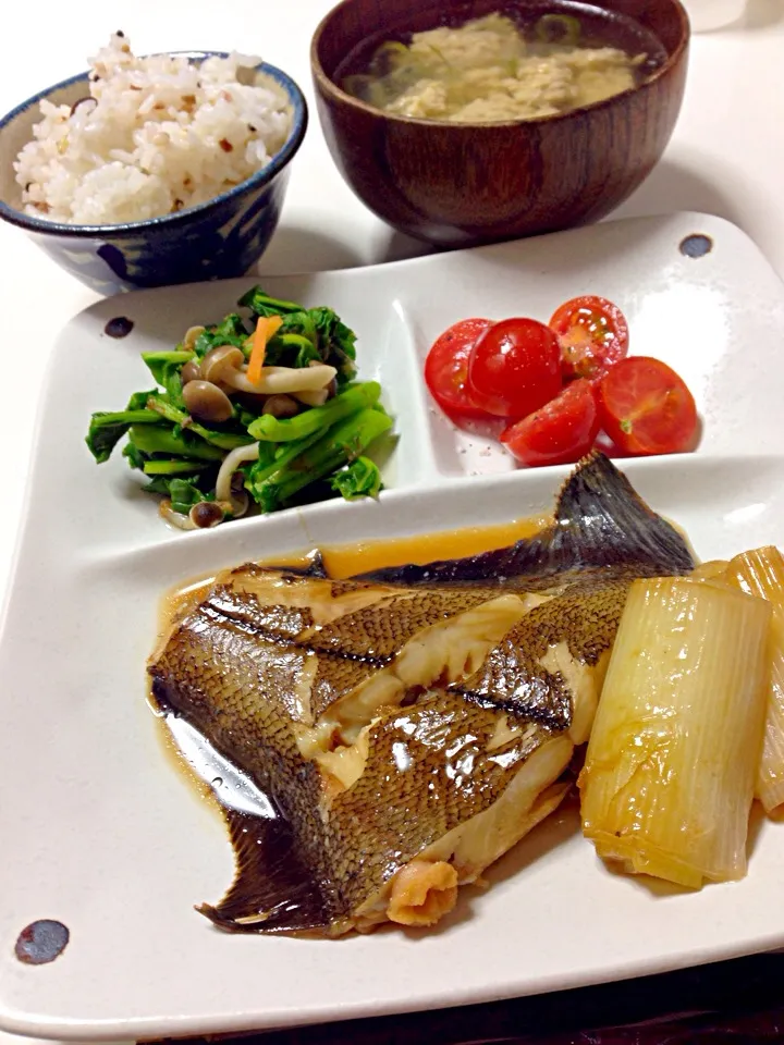 今日の夜ごはん カレイの煮付け|ゆかりんさん