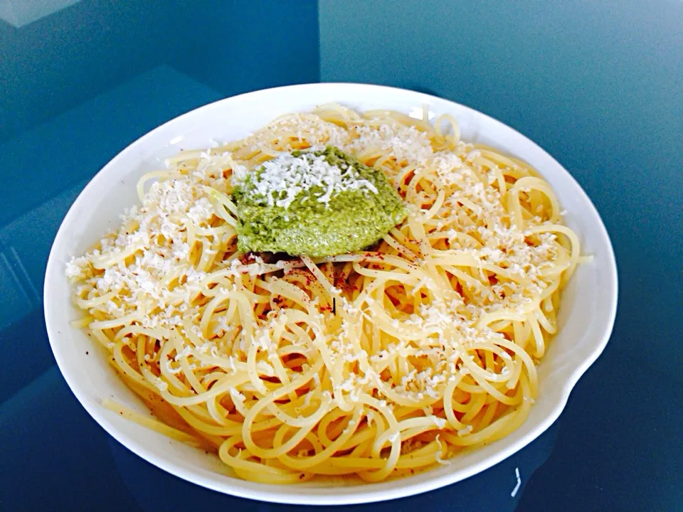 Snapdishの料理写真:Spagetti Pesto Basilikum|Konstantin Hofmannさん