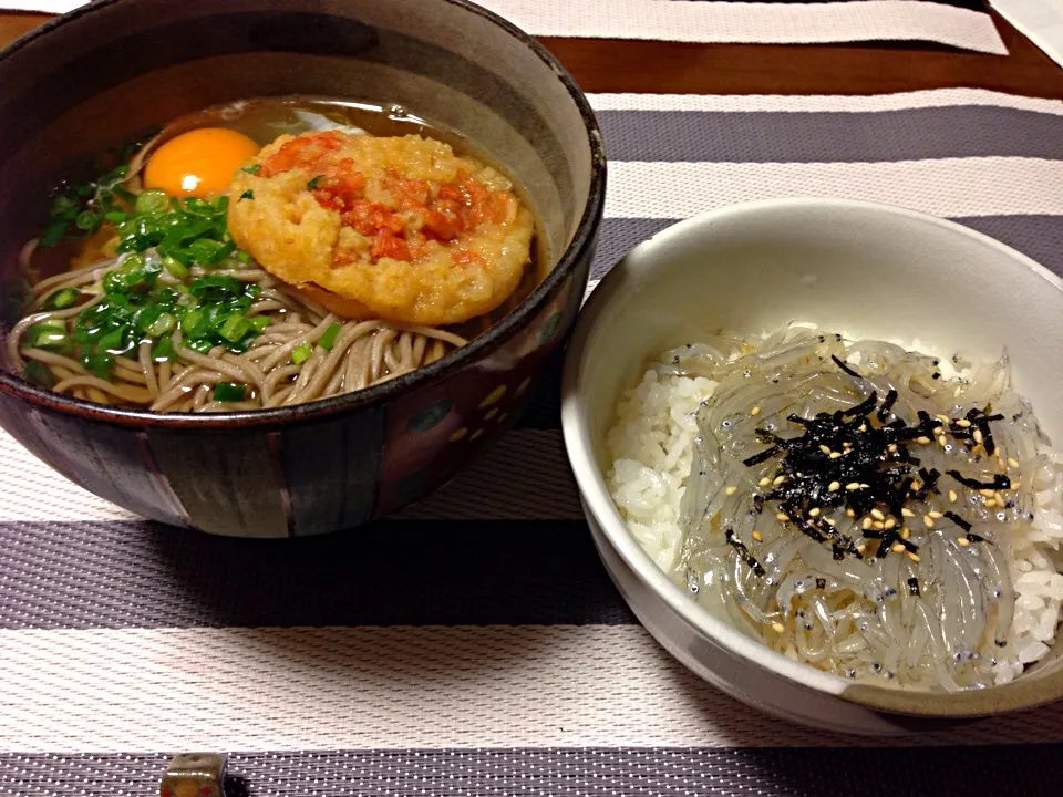 しらす丼 そば|愛ペガさん