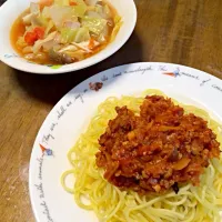 Snapdishの料理写真:ミートソースパスタ|hagi  sachiさん