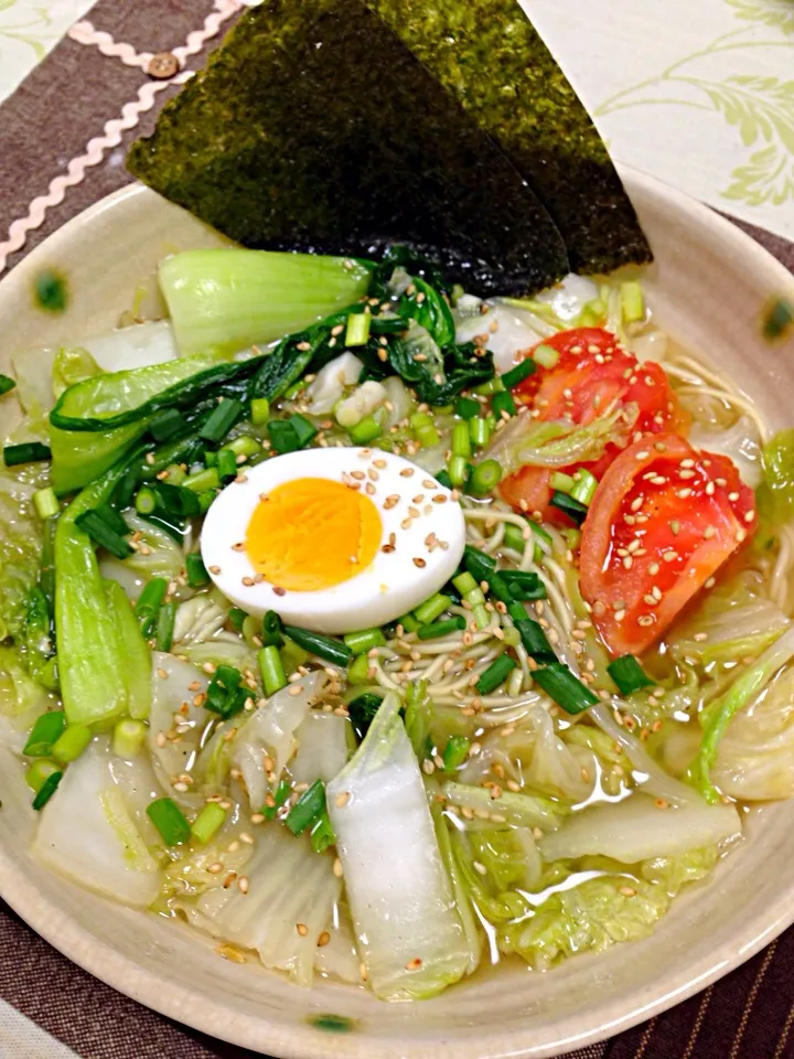 旦那作  超野菜ラーメン (鶏塩スープ)🍀|デミさん