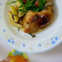 Chicken grill with rocket salad and bake potatoes|Suraya Fakhzanさん