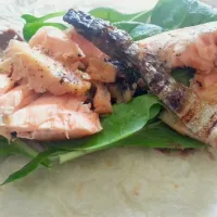 Yummy salmon burrito! <3|Michelle Mylesさん