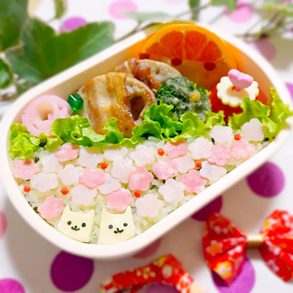 お花見ねこ弁当♡|chihoさん