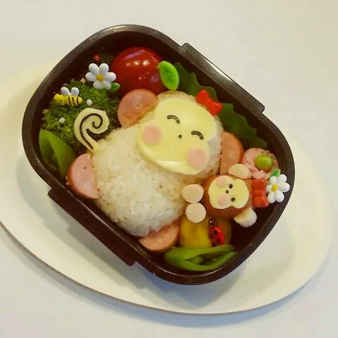 Snapdishの料理写真:おさるのもんきち弁当♪|junkoさん