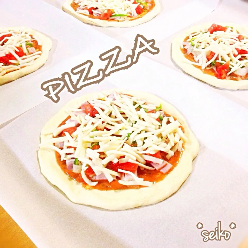 今日のお昼は超簡単✨発酵なしの お手軽ピザ🍕|*seiko*さん