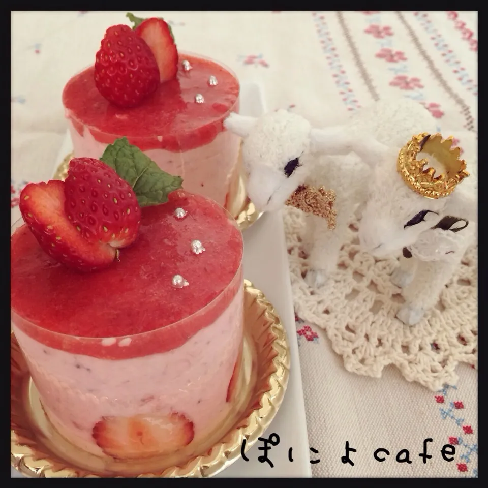 とみくみさんの料理 ストロベリームース🍓|ぽにょ☆さん