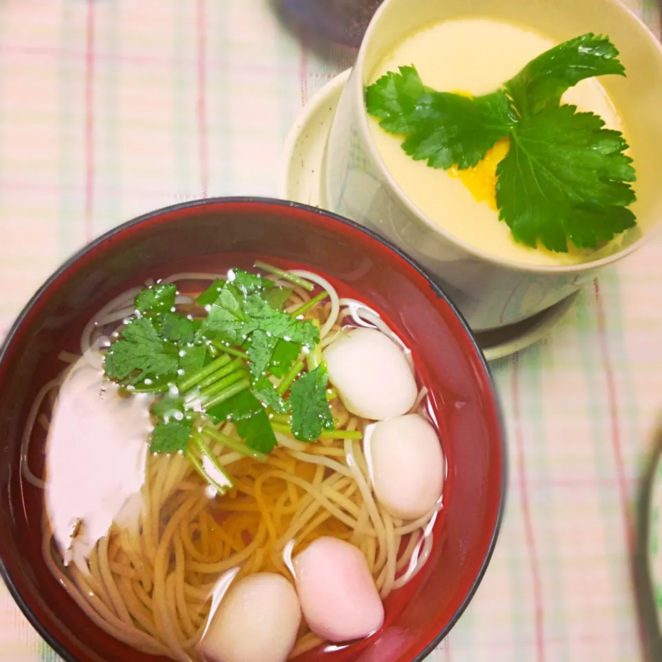 素麺のお吸い物,茶碗蒸し|りーぴんさん