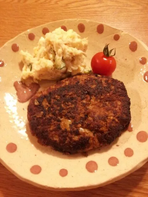 いわしハンバーグとポテトサラダ|よーこさん