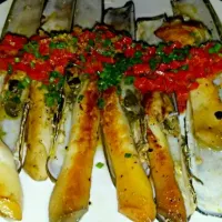 Snapdishの料理写真:razor clams.|Alison Sipさん