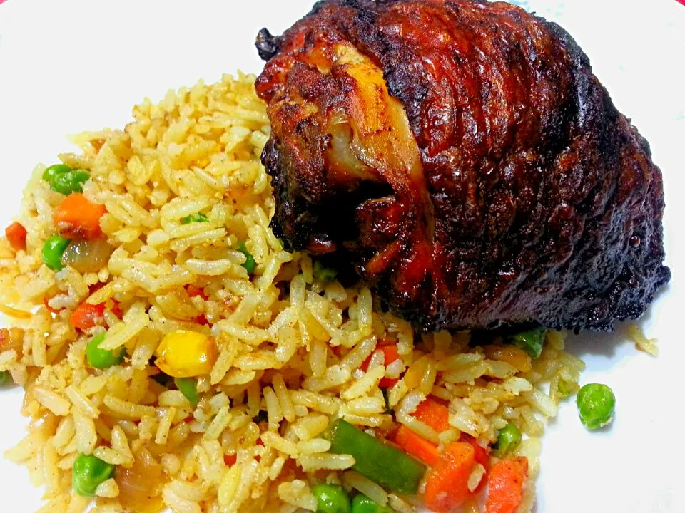 Chicken Thighs with Tandoori Marinade & Biryani Style Fried Rice|S Theoさん