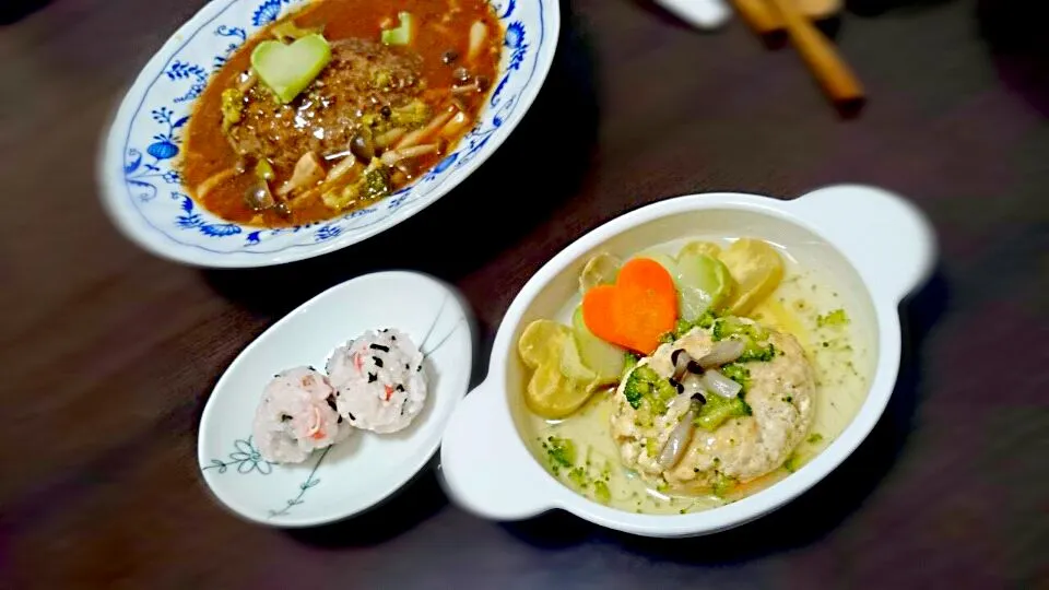 鶏ミンチとお豆腐のハンバーグ|もじおさん