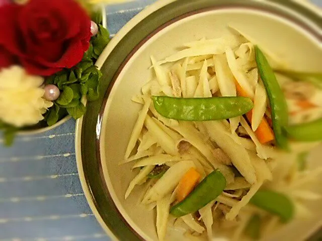 根菜と豚肉の炒め煮|よっしー(=^ェ^=)さん