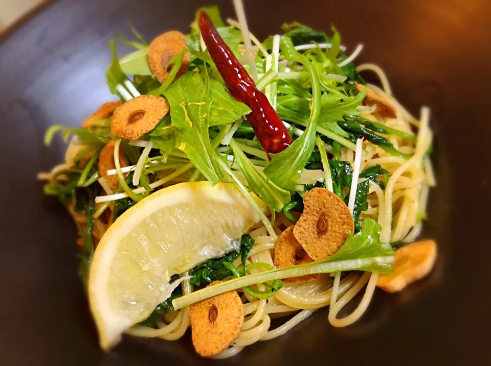 水菜＆七草のペペロンチーノ！|Hisashi Yoshidaさん