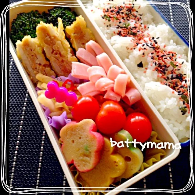 レンコンのはさみ揚げ&たくあん救済の副菜弁当〜☆battymamaのヘルシー美味しい女子弁当〜☆|ばってぃーまま＠♪さん