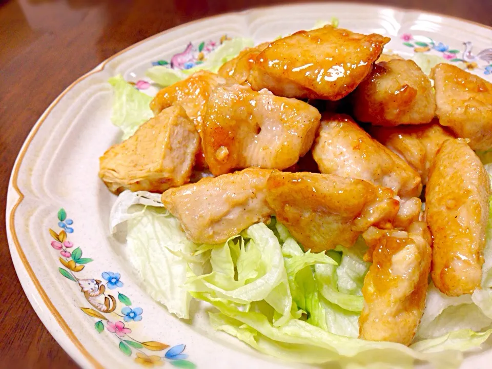 鶏胸肉のカレー南蛮＊|まいさん