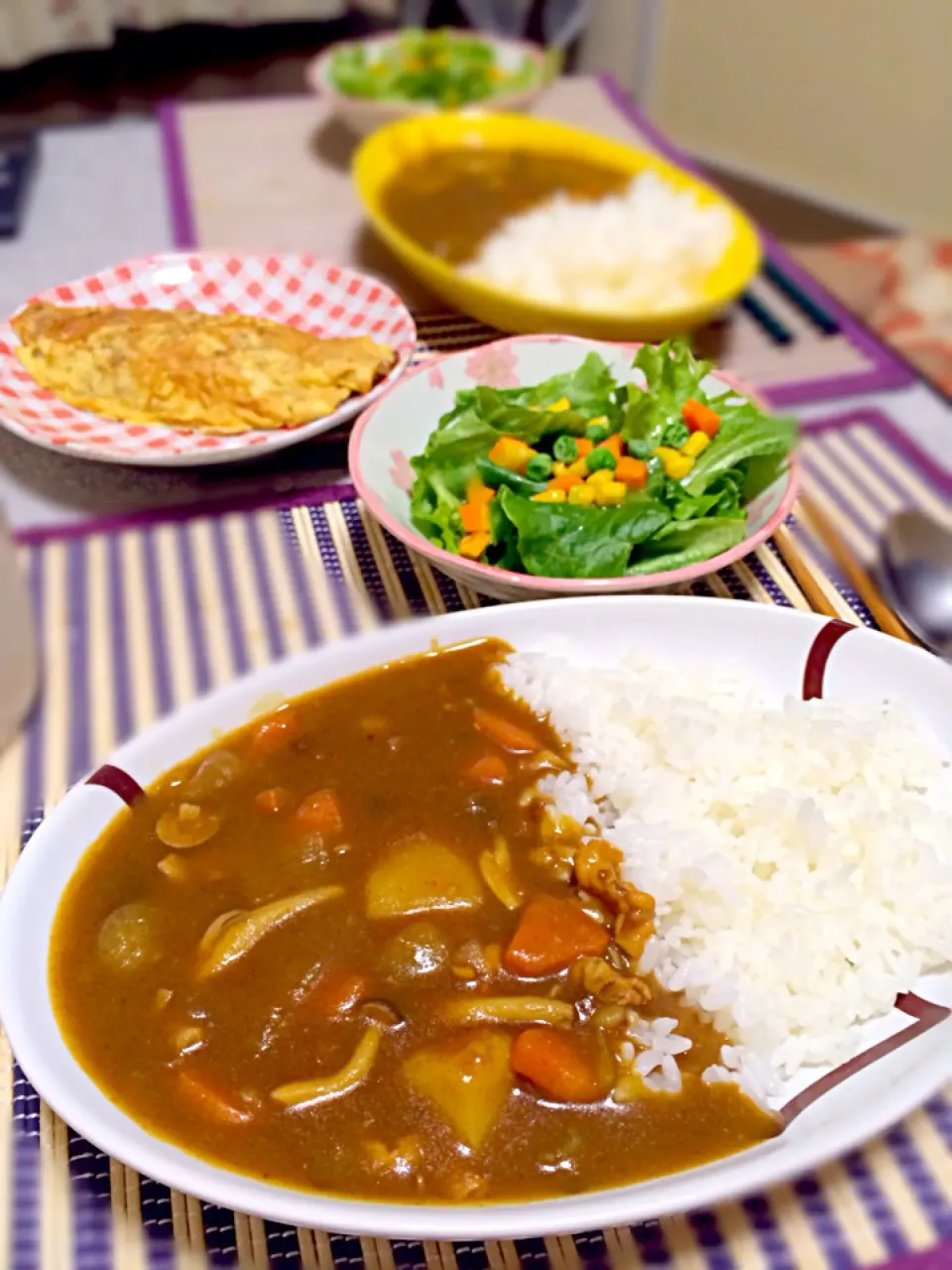 手抜き夜ご飯♡カレーライス|miyuさん