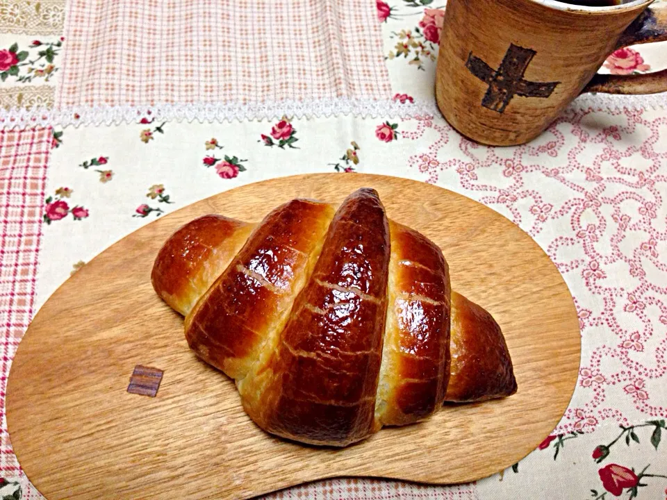 白神こだま酵母でチョコクロワッサン〜|hatokoさん