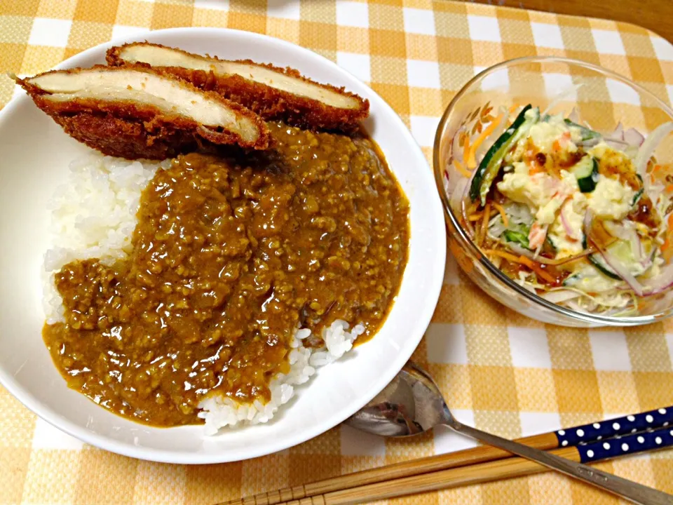 チキンカツ キーマカレー🍛|Kojiさん