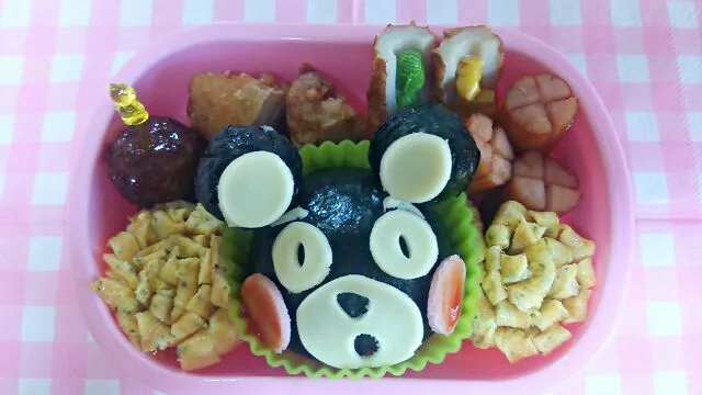 Snapdishの料理写真:幼稚園弁当♪くまもん難しい…|nanairoさん