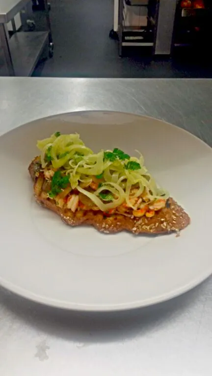 mushroom crayfish on toast|carlさん