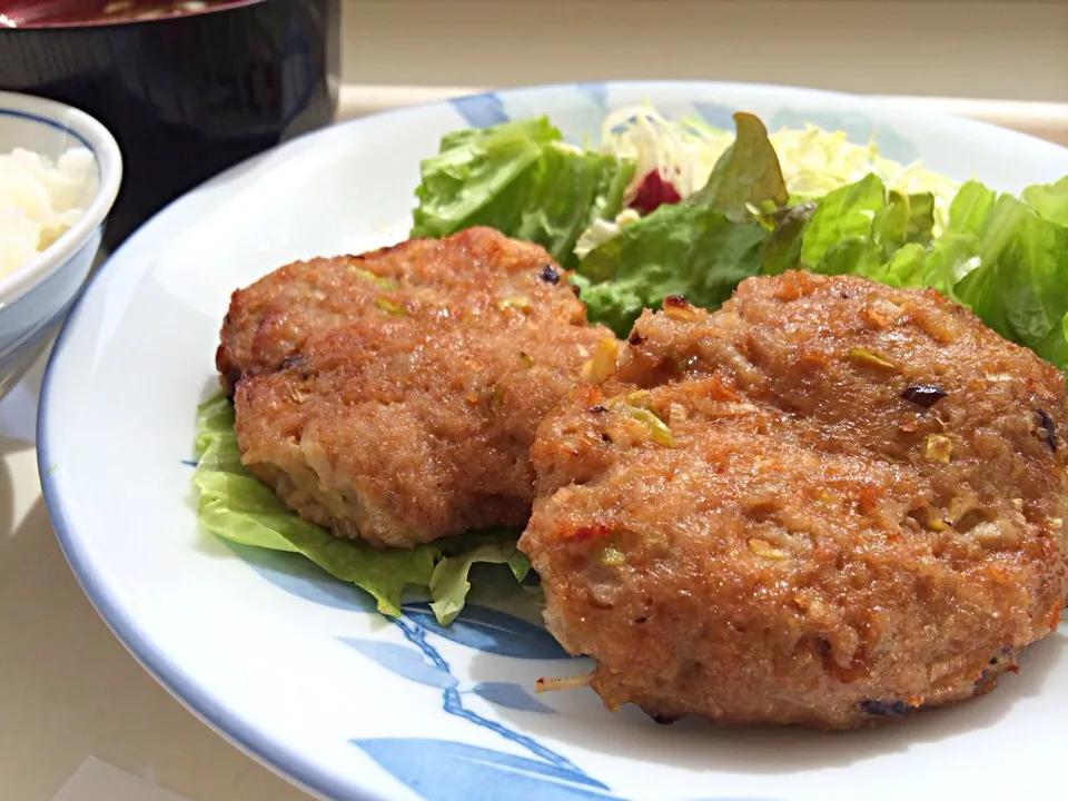 今日の社食は豚つくねの甘辛照焼。490円。|ルーア・ブランカさん