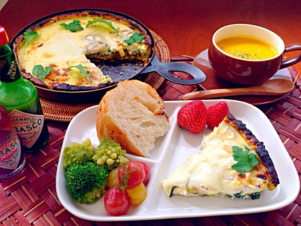 Quiche of pumpkin gratin Plate🎃南瓜のｸﾞﾗﾀﾝｷｯｼｭプレート|🌈Ami🍻さん