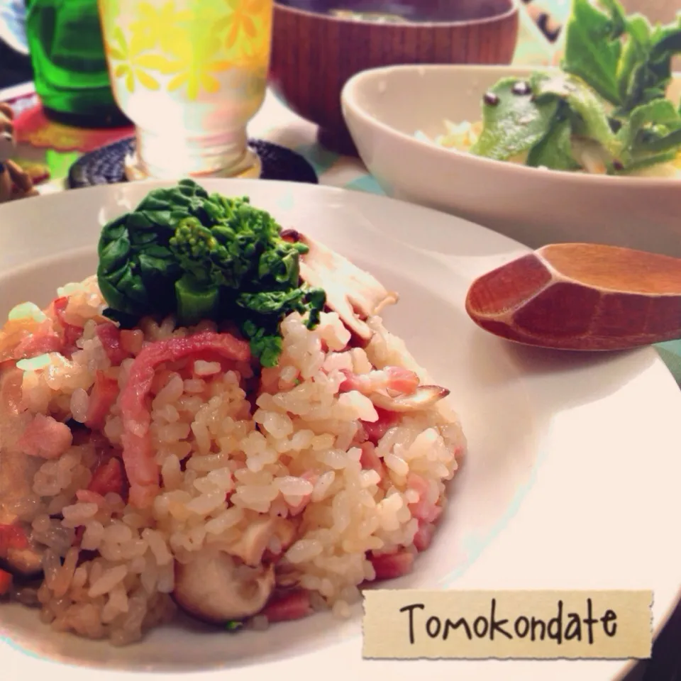 Snapdishの料理写真:今日のトモコンダテはシンガポールライスリメイク混ぜご飯🍚🍄🍴💚|🇯🇵ともこちゃん。さん