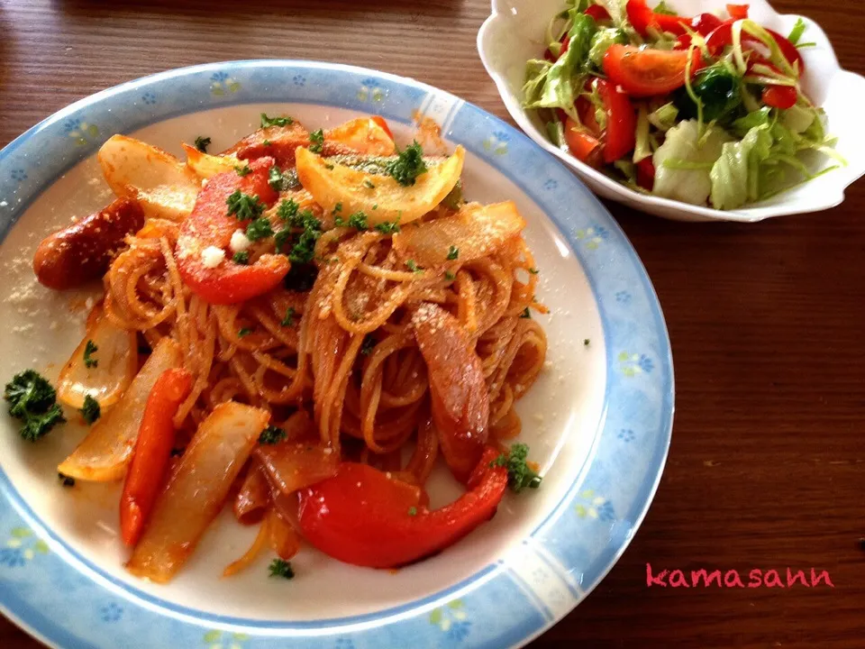 Snapdishの料理写真:Yuka Nakataさんの料理 大人ナポリタン。やっぱり美味しいー（≧∇≦）💕|かまさん