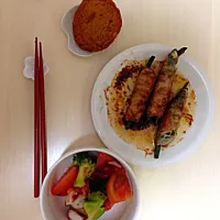 Snapdishの料理写真:マヨしょー甘肉|もえさん