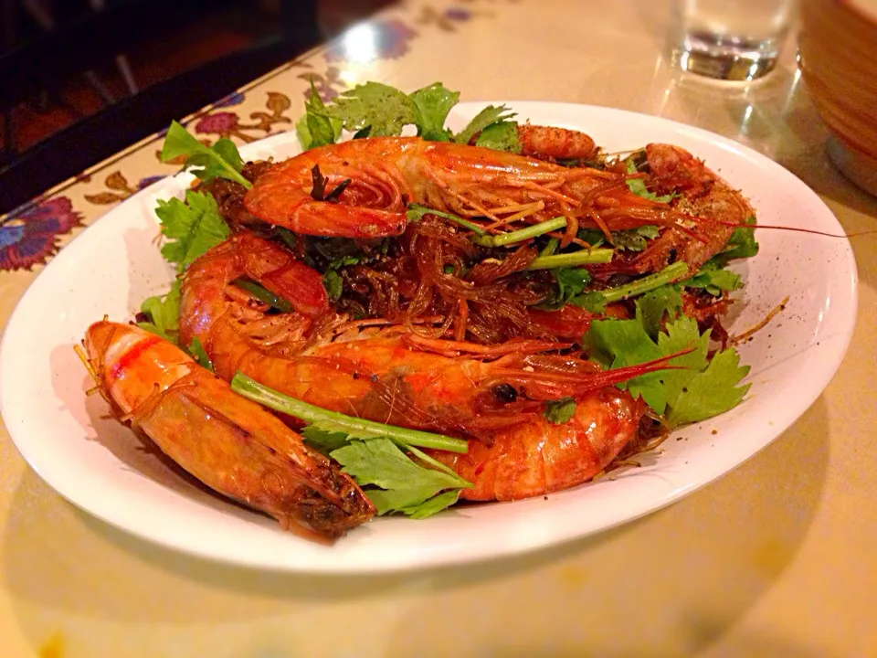 エビ  と  はるさめ むつ กุ้งอบวุ้นเส้น|Umay24 Chef. Amezing foodさん