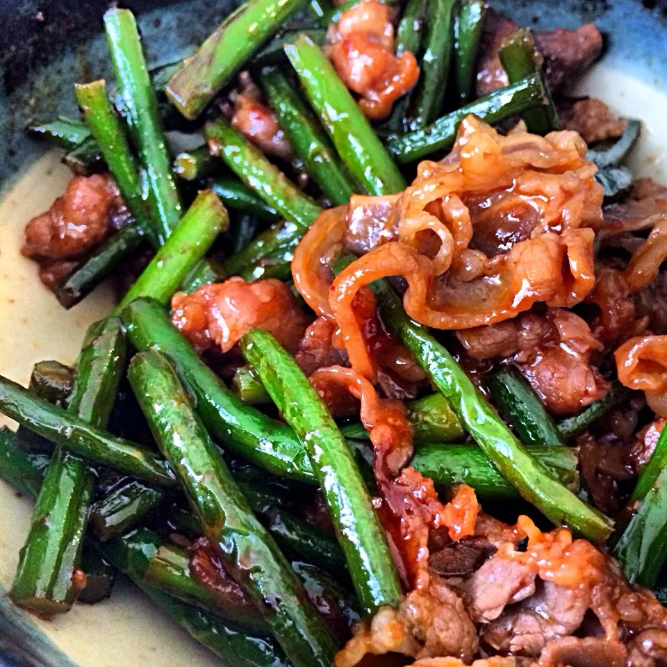 Chinese Lunch!! Garlic plant & Pork with xo souce!!|Salvatore Cuomoさん