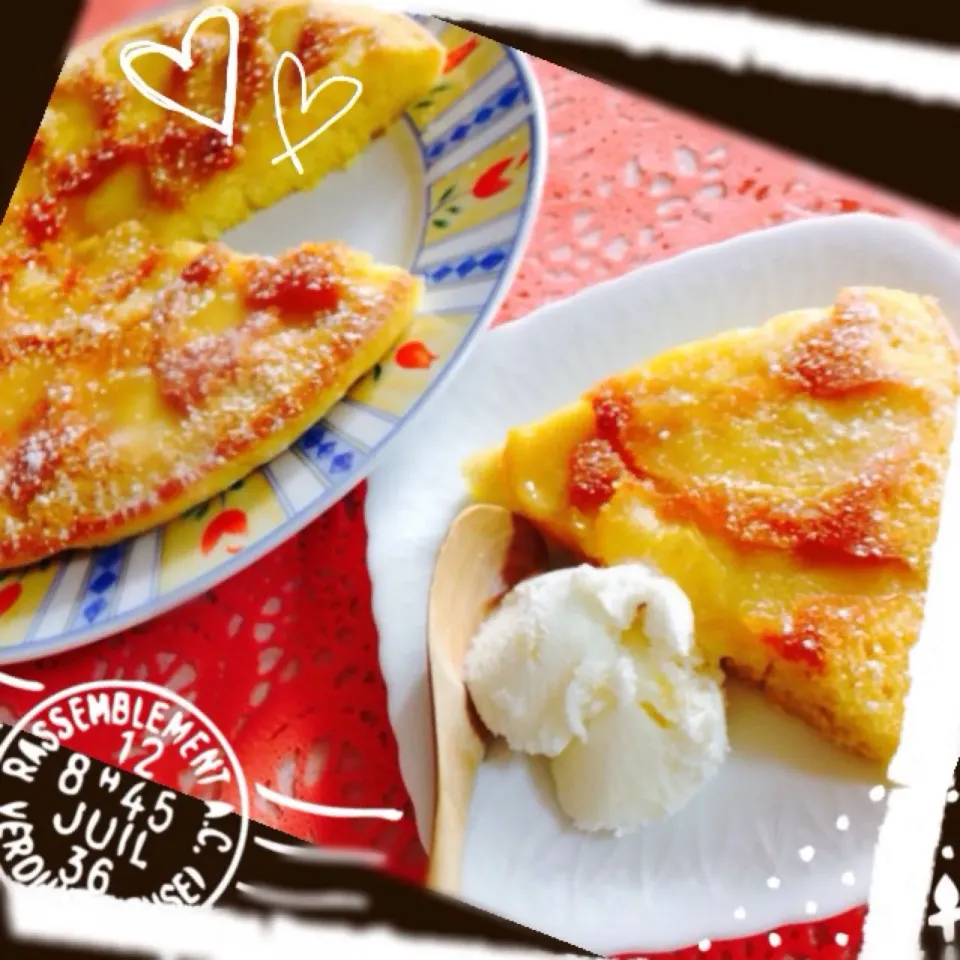 くららさんの料理 お鍋で簡単🎵バターカラメルりんごケーキ☆|❁*.ﾟカノン*.ﾟ❁さん