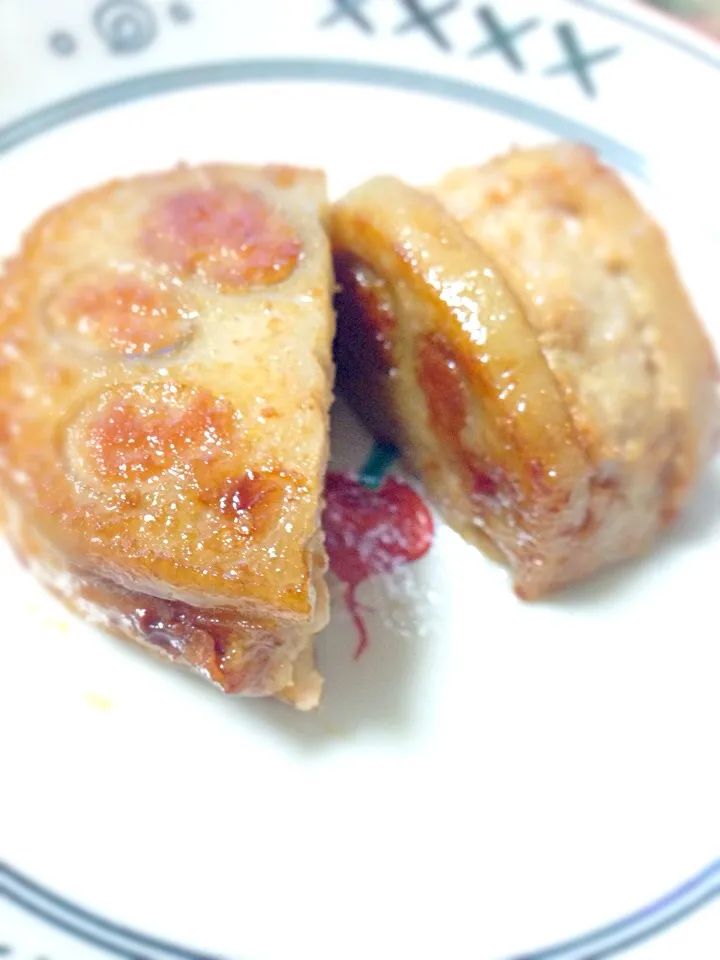 レンコンとひき肉の挟み焼き|水蓮さん