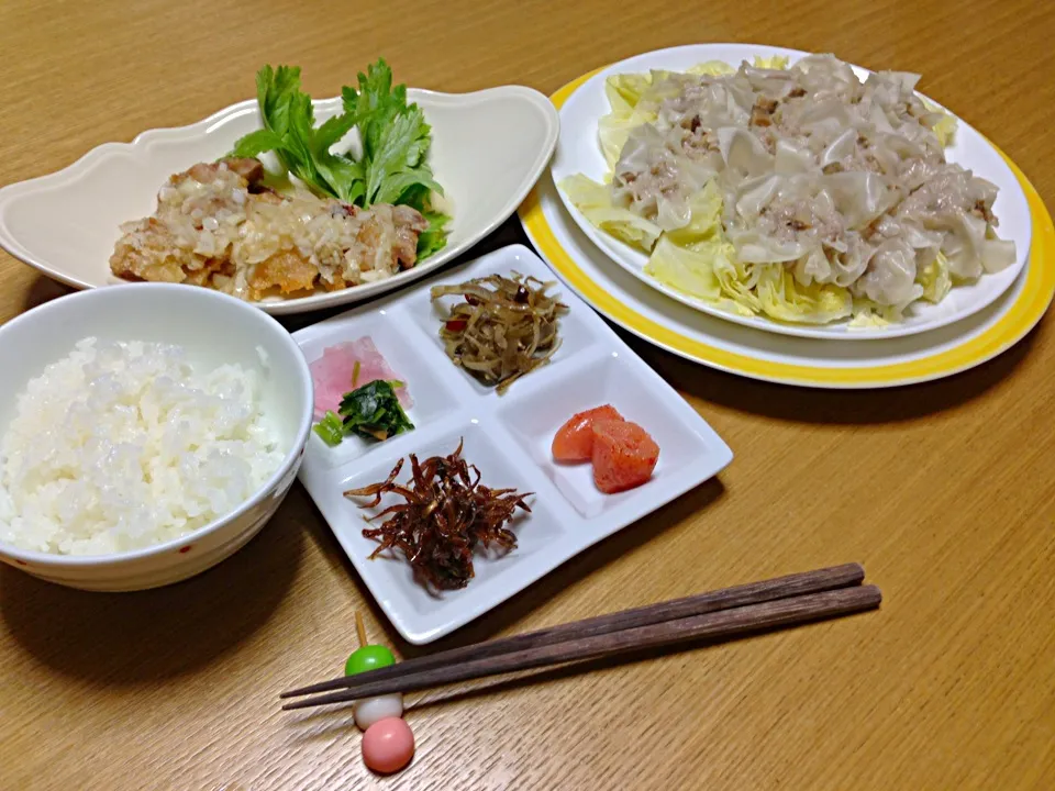 Snapdishの料理写真:たまにはご飯も食べよう🍚🍚|川上千尋さん