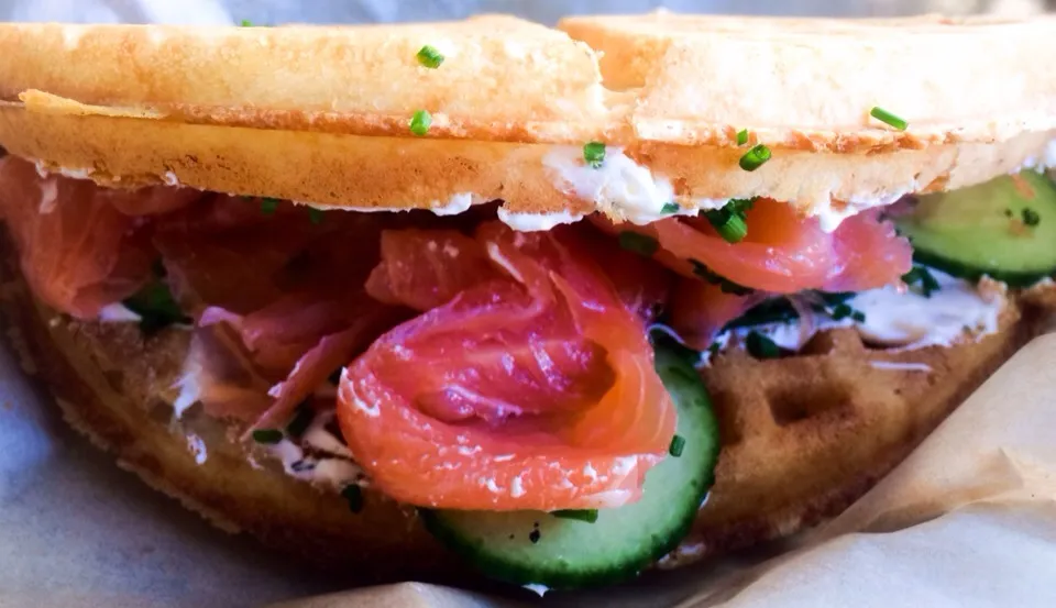 Smoked Salmon Waffle from Bruxie|sooprcoolchicaさん