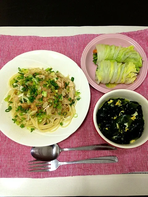 ツナと玉ねぎのニンニク醤油パスタ☆|みよこさん