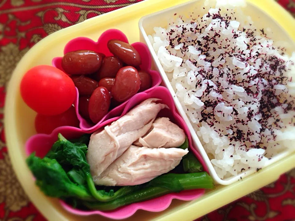 鶏ささみと菜の花の辛子和え弁当|もえさん