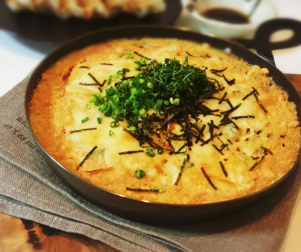 くみさんさんの居酒屋風  山芋明太チーズ焼き(o^^o)
でグリルパンデビュー♡|和食料理長の妻さん