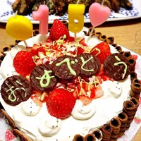 Snapdishの料理写真:🎂Birthday Cake💐