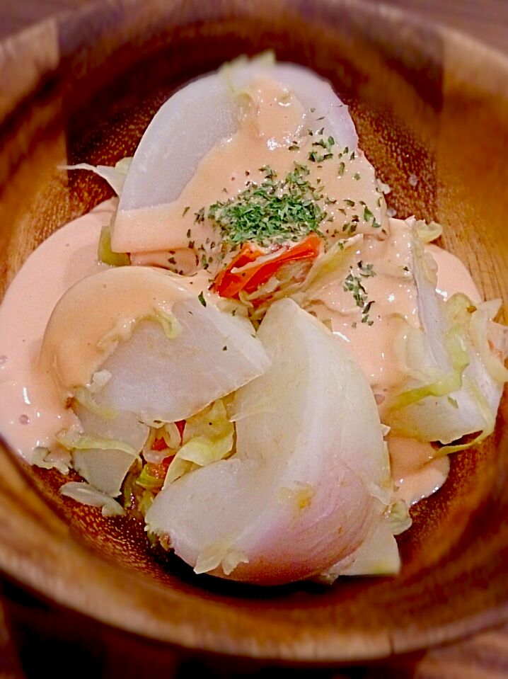 ☆★☆蕪とザワークラウトのホットサラダ☆★☆